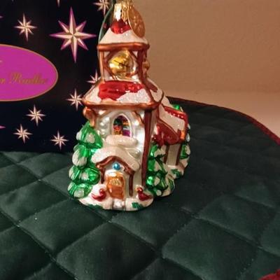 LARGER CHRISTOPHER RADKO CHURCH ORNAMENT