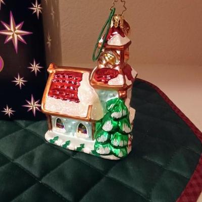 LARGER CHRISTOPHER RADKO CHURCH ORNAMENT