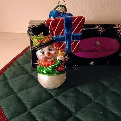 2 CHRISTOPHER RADKO GLASS ORNAMENTS