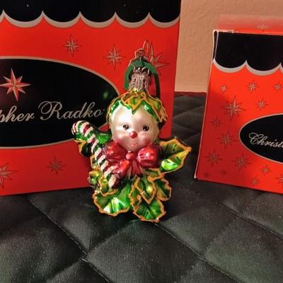 3 CHRISTOPHER RADKO GLASS ORNAMENTS