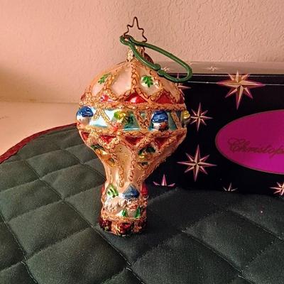 2 CHRISTOPHER RADKO HOT AIR BALLOON ORNAMENTS