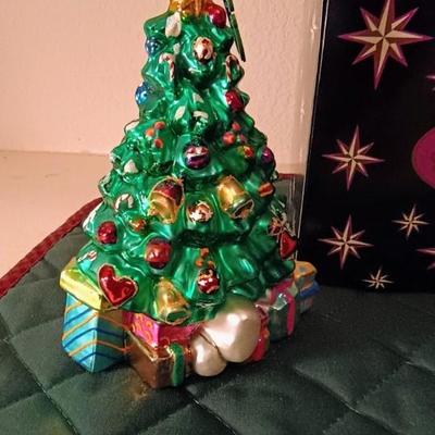 LARGER CHRISTOPHER RADKO CHRISTMAS TREE ORNAMENT