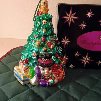 LARGER CHRISTOPHER RADKO CHRISTMAS TREE ORNAMENT