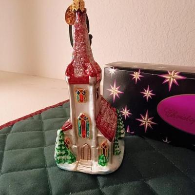 LARGER CHRISTOPHER RADKO CHURCH ORNAMENT