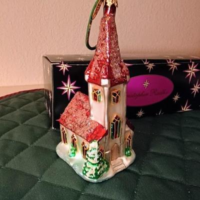 LARGER CHRISTOPHER RADKO CHURCH ORNAMENT