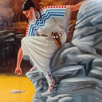 ORIGINAL OIL PAINTING "WATER GIRL" BY GG MEYER