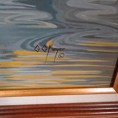 ORIGINAL OIL PAINTING "WATER GIRL" BY GG MEYER