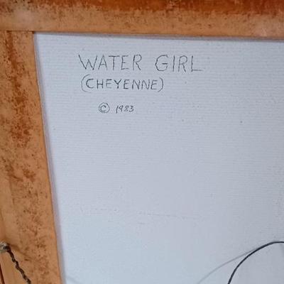ORIGINAL OIL PAINTING "WATER GIRL" BY GG MEYER