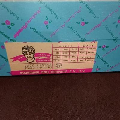 MADAME ALEXANDER "MISS MUFFET" DOLL WITH BOX