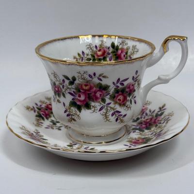 Vintage Tea Cup and Saucer Royal Albert Stratford Rose