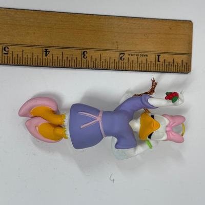 Vintage Disney Daisy Duck Angel Ornament Halo Mistletoe Kisses