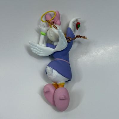 Vintage Disney Daisy Duck Angel Ornament Halo Mistletoe Kisses