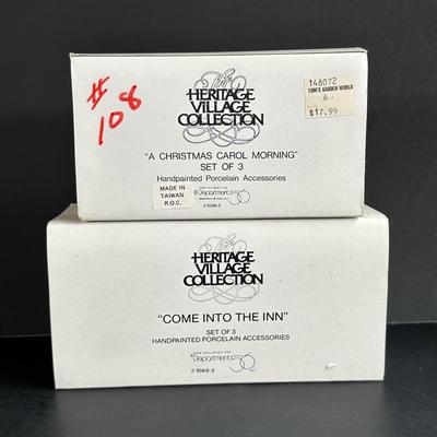 LOT 4K: Department 56 Heritage Village Collection Accessories - Amish Family, City People, Come Into The Inn & More