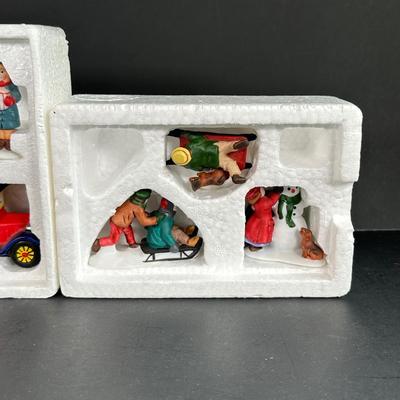 LOT 4K: Department 56 Heritage Village Collection Accessories - Amish Family, City People, Come Into The Inn & More