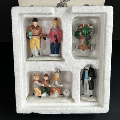 LOT 4K: Department 56 Heritage Village Collection Accessories - Amish Family, City People, Come Into The Inn & More