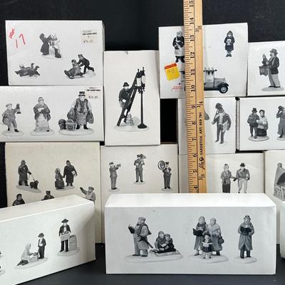 LOT 4K: Department 56 Heritage Village Collection Accessories - Amish Family, City People, Come Into The Inn & More