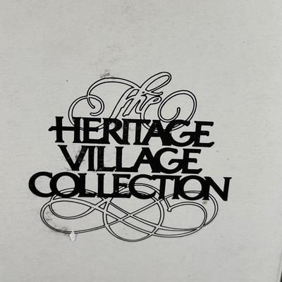 LOT 7K: Department 56 Heritage Village Collection New England Village Series - Old North Church, Ben’s Barber Shop, Otis Hayes Butcher...