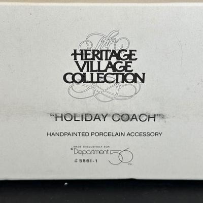 LOT 8K: Department 56 Heritage Village Collection - Amish Buggy, OX Sled, Holiday Coach & More
