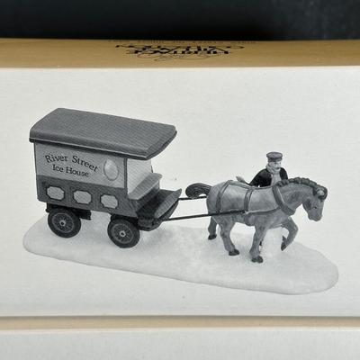 LOT 8K: Department 56 Heritage Village Collection - Amish Buggy, OX Sled, Holiday Coach & More