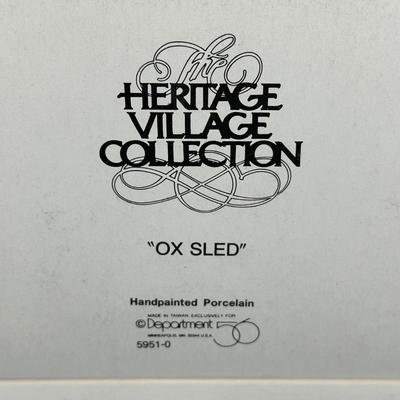 LOT 8K: Department 56 Heritage Village Collection - Amish Buggy, OX Sled, Holiday Coach & More