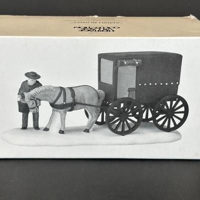 LOT 8K: Department 56 Heritage Village Collection - Amish Buggy, OX Sled, Holiday Coach & More
