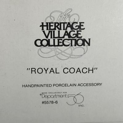 LOT 8K: Department 56 Heritage Village Collection - Amish Buggy, OX Sled, Holiday Coach & More