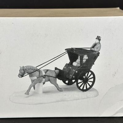 LOT 8K: Department 56 Heritage Village Collection - Amish Buggy, OX Sled, Holiday Coach & More