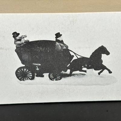 LOT 8K: Department 56 Heritage Village Collection - Amish Buggy, OX Sled, Holiday Coach & More