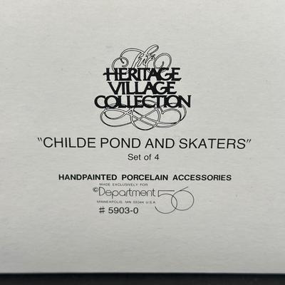 LOT 9K: Department 56 Heritage Village Collection - Red Covered Bridge, Harvest Time, Skating Pond & More