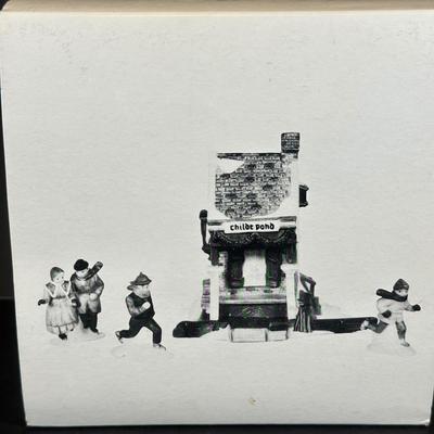 LOT 9K: Department 56 Heritage Village Collection - Red Covered Bridge, Harvest Time, Skating Pond & More