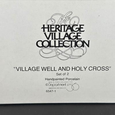 LOT 9K: Department 56 Heritage Village Collection - Red Covered Bridge, Harvest Time, Skating Pond & More
