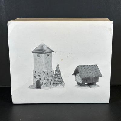 LOT 9K: Department 56 Heritage Village Collection - Red Covered Bridge, Harvest Time, Skating Pond & More