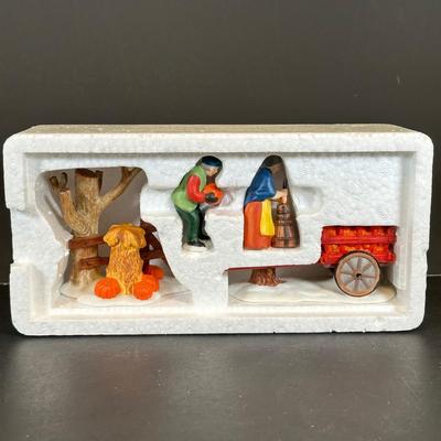 LOT 9K: Department 56 Heritage Village Collection - Red Covered Bridge, Harvest Time, Skating Pond & More