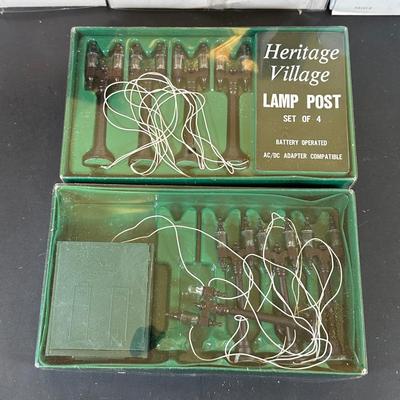 LOT 10K: Department 56 Heritage Village Collection Village Wrought Iron Gate & Fence & More Accessories