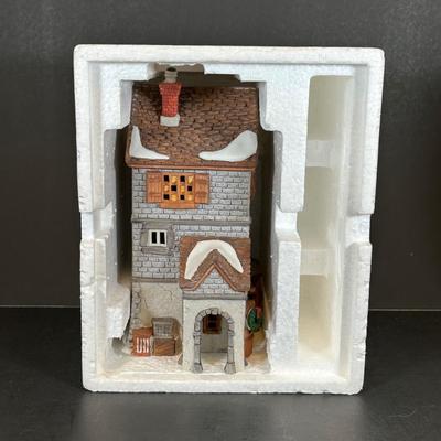 LOT 11K: Department 56 Heritage Village Collection Dickens Village Series - Theater Royal, Poulterer, Walpole Tailors & T Wells Fruit...