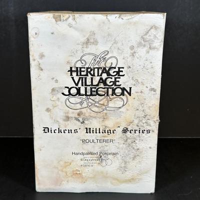 LOT 11K: Department 56 Heritage Village Collection Dickens Village Series - Theater Royal, Poulterer, Walpole Tailors & T Wells Fruit...