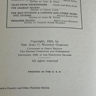 LOT 17K: Antique & Vintage Book Collection - Poly In Alaska, The Man Without a Country & More
