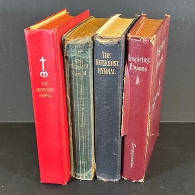 LOT 20K: Antique & Vintage Book Collection - The Methodist Hymal, Songs Of Love & Praise & More