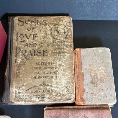 LOT 20K: Antique & Vintage Book Collection - The Methodist Hymal, Songs Of Love & Praise & More