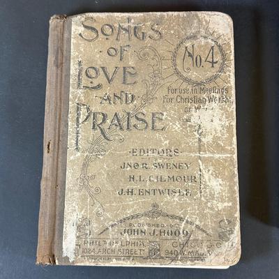 LOT 20K: Antique & Vintage Book Collection - The Methodist Hymal, Songs Of Love & Praise & More