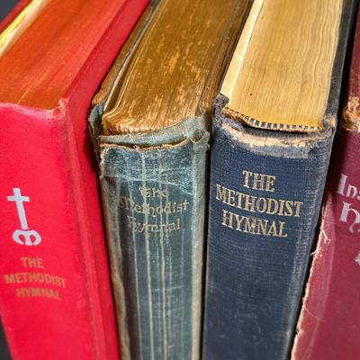 LOT 20K: Antique & Vintage Book Collection - The Methodist Hymal, Songs Of Love & Praise & More