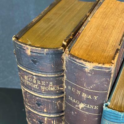 LOT 22K: Antique Book Collection - The Earth Trembled, Moore’s Poetic Works & More