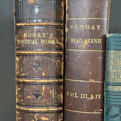 LOT 22K: Antique Book Collection - The Earth Trembled, Moore’s Poetic Works & More