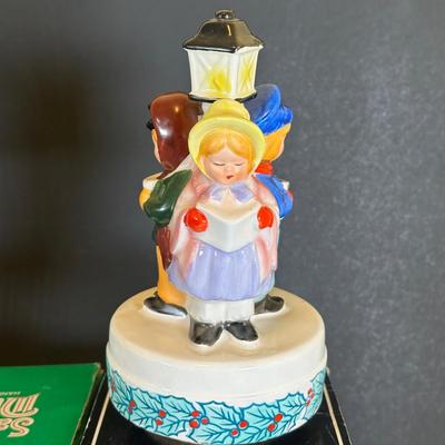 LOT 23K: Vintage Musical Christmas Decorations/Music Box