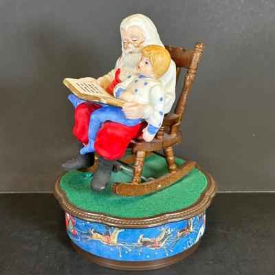 LOT 23K: Vintage Musical Christmas Decorations/Music Box