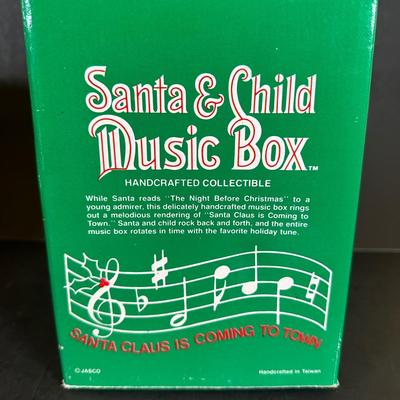 LOT 23K: Vintage Musical Christmas Decorations/Music Box