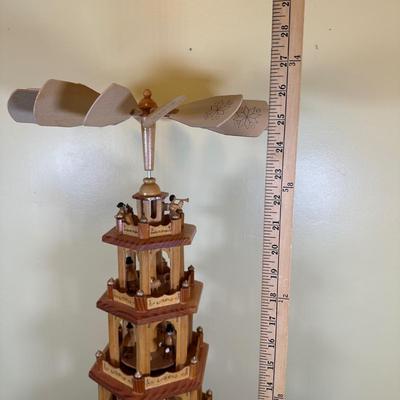 LOT 29K Vintage Wooden German Christmas Pyramid w/ Box