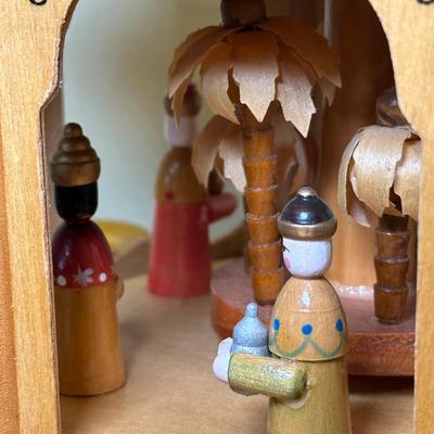 LOT 29K Vintage Wooden German Christmas Pyramid w/ Box