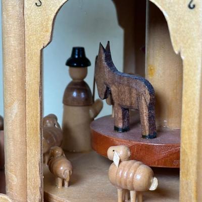 LOT 29K Vintage Wooden German Christmas Pyramid w/ Box