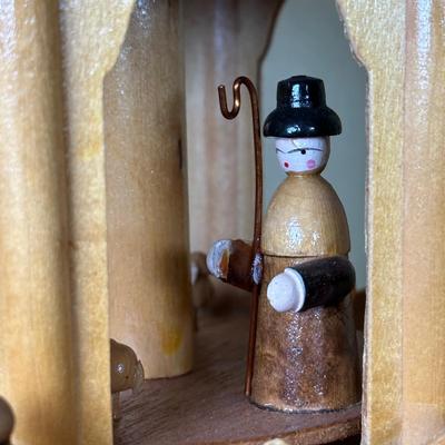 LOT 29K Vintage Wooden German Christmas Pyramid w/ Box